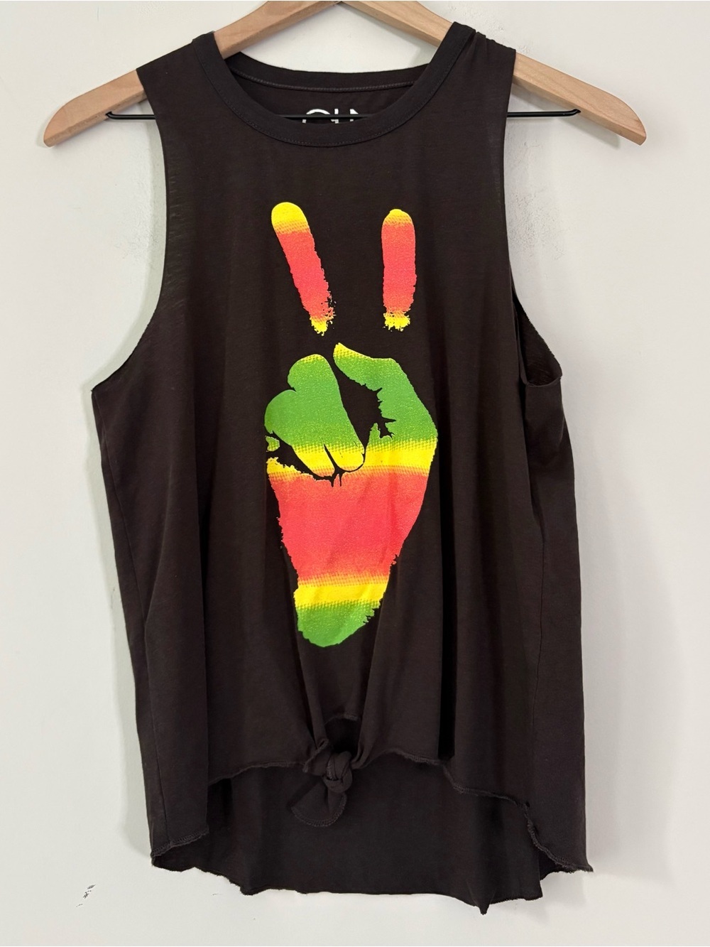 Chaser Peace Sign Rasta Tank Top - Picture 2 of 8